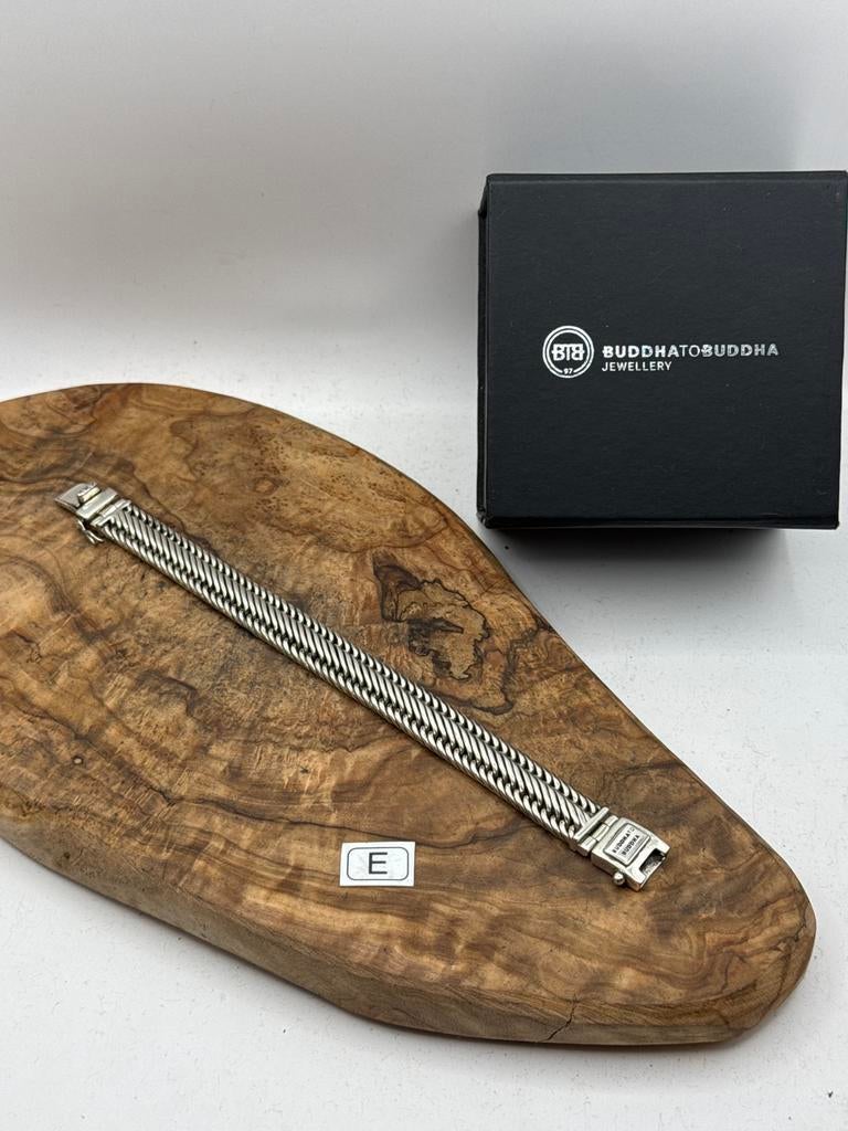 “EDWIN SMALL” buddha to buddha 20cm• Maat: E “GEPOLIJST”, Ophalen of Verzenden, Zo goed als nieuw, Zilver, Zilver