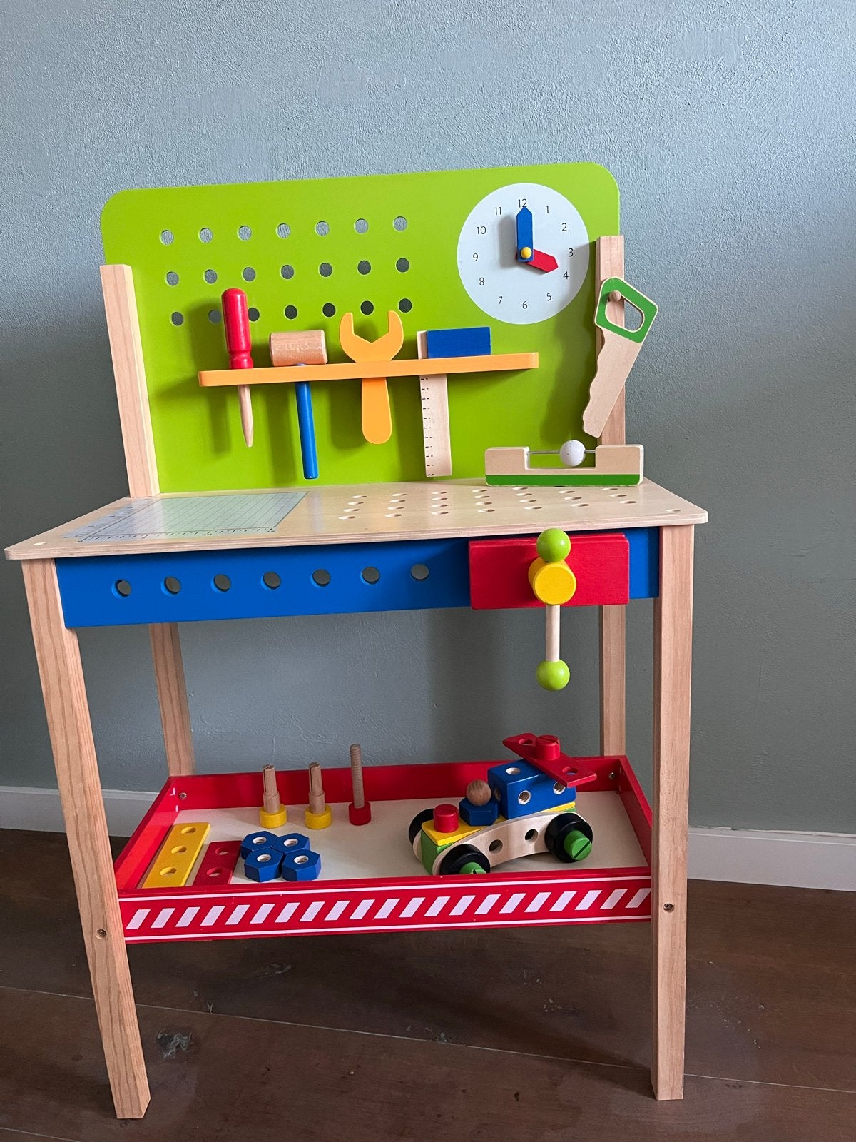 Mini Matters Houten Werkbank met Gereedschap, Kinderen en Baby's, Ophalen, Zo goed als nieuw, Knutselen