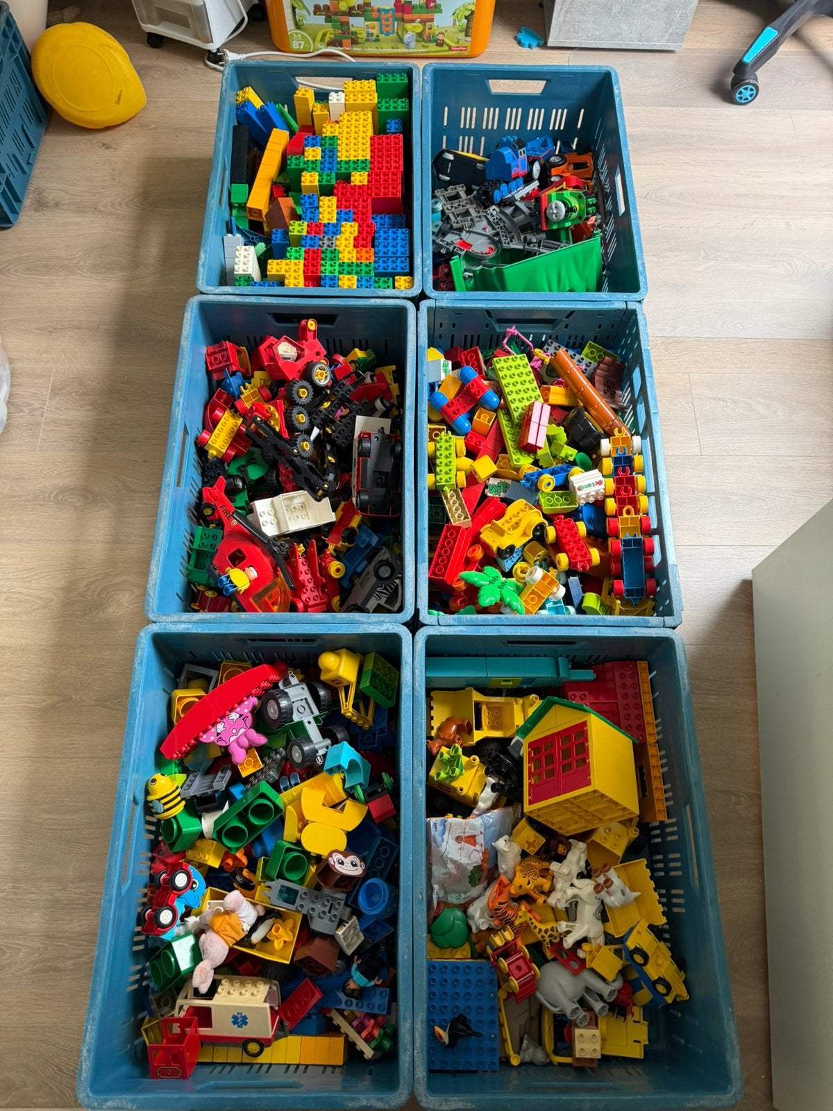 Mega grote partij LEGO Duplo 6 volle kratten alles in 1 keer, Ophalen, Zo goed als nieuw, Duplo