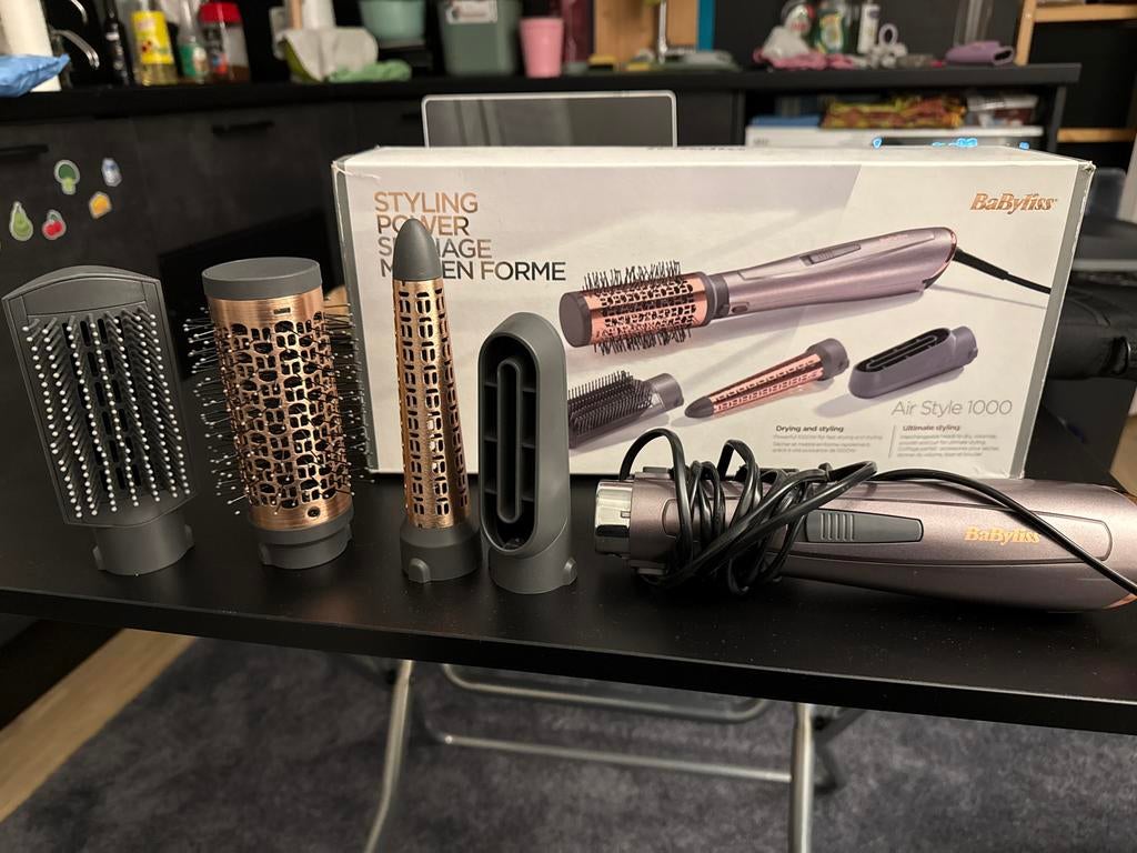 BaByliss Airstyle 1000 Warme Luchtborstel Set, Ophalen of Verzenden, Zo goed als nieuw, Haarverzorging