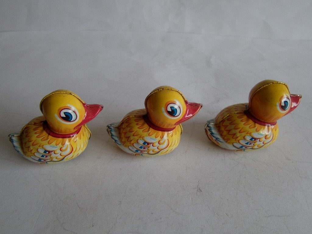Oude blikken Lehmann 903 Paak-Paak Duck, 3 stuks, W-Germany, Ophalen of Verzenden, Gebruikt