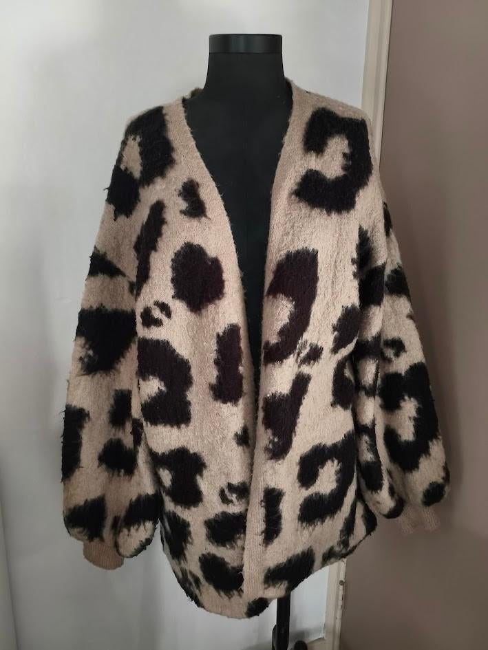 Na-Kd fluffy dames vest met leopard print, NA-KD, Beige, Ophalen of Verzenden, Maat 34 (XS) of kleiner