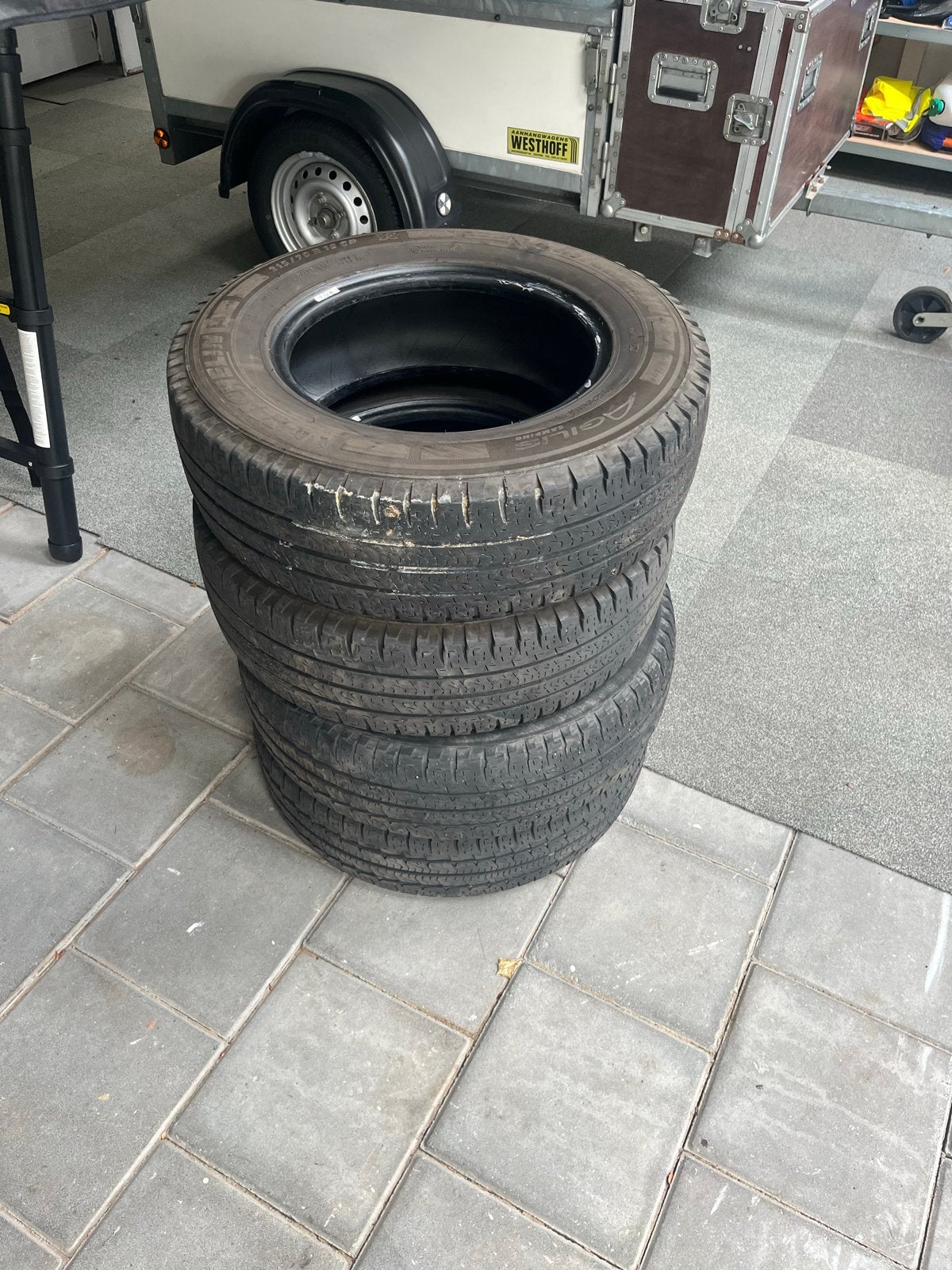 Set 4 gebruikte banden - Fiat Ducato Hobby Camper, Ophalen, Gebruikt