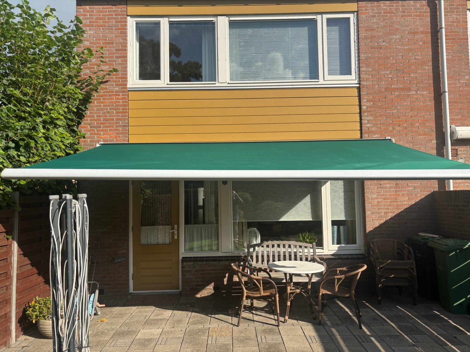 Te koop knikarm sherm 520/300, Tuin en Terras, Ophalen, Gebruikt, 450 cm of meer, Elektrisch