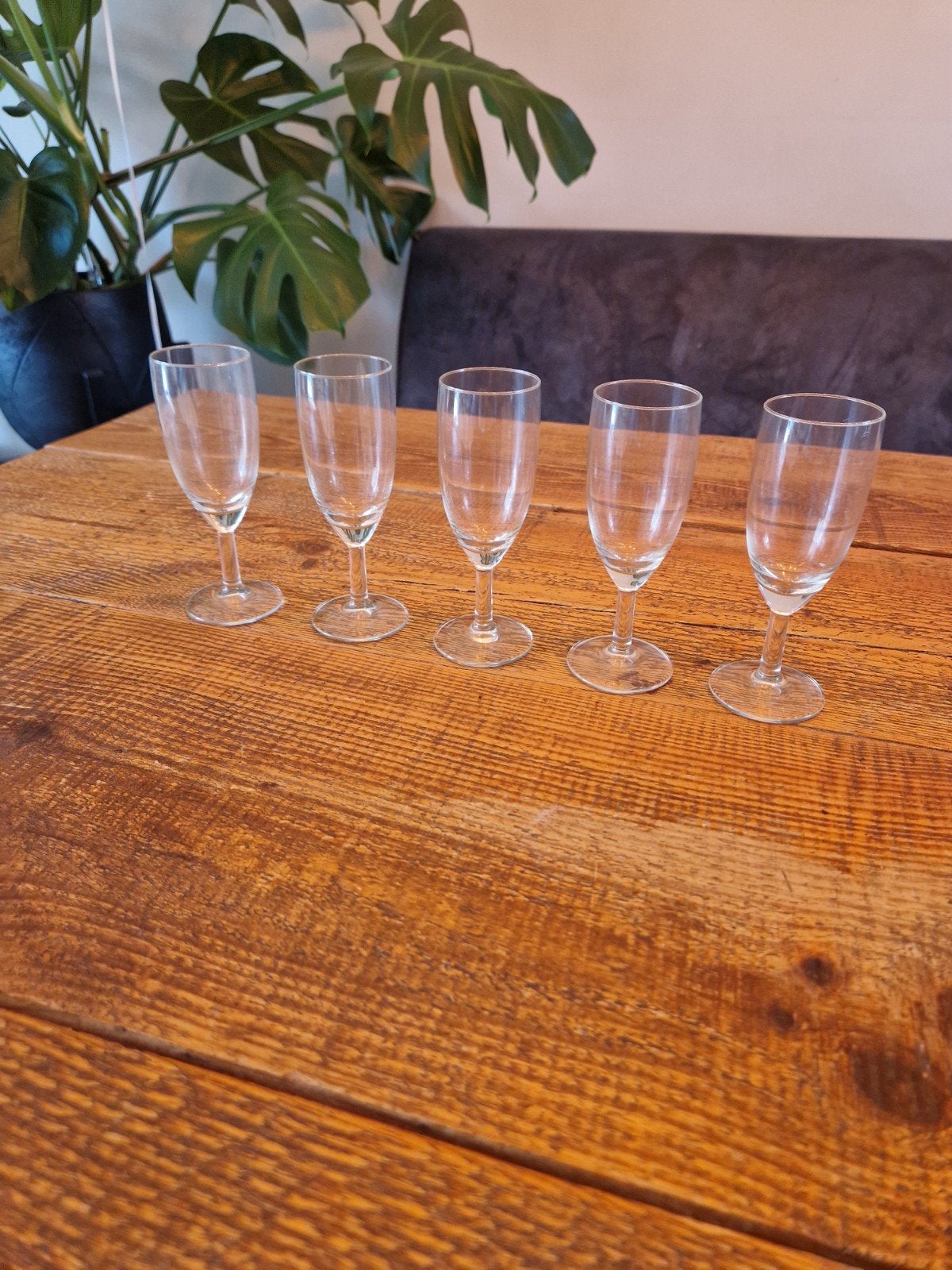 5 borrelglaasjes / likeurglazen / portglazen in, Ophalen, Zo goed als nieuw, Borrel- of Shotglas