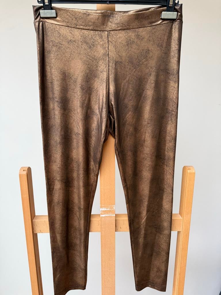 Transfer legging brons maat S, Legging, Maat 36/38 (S), Bruin, Nieuw
