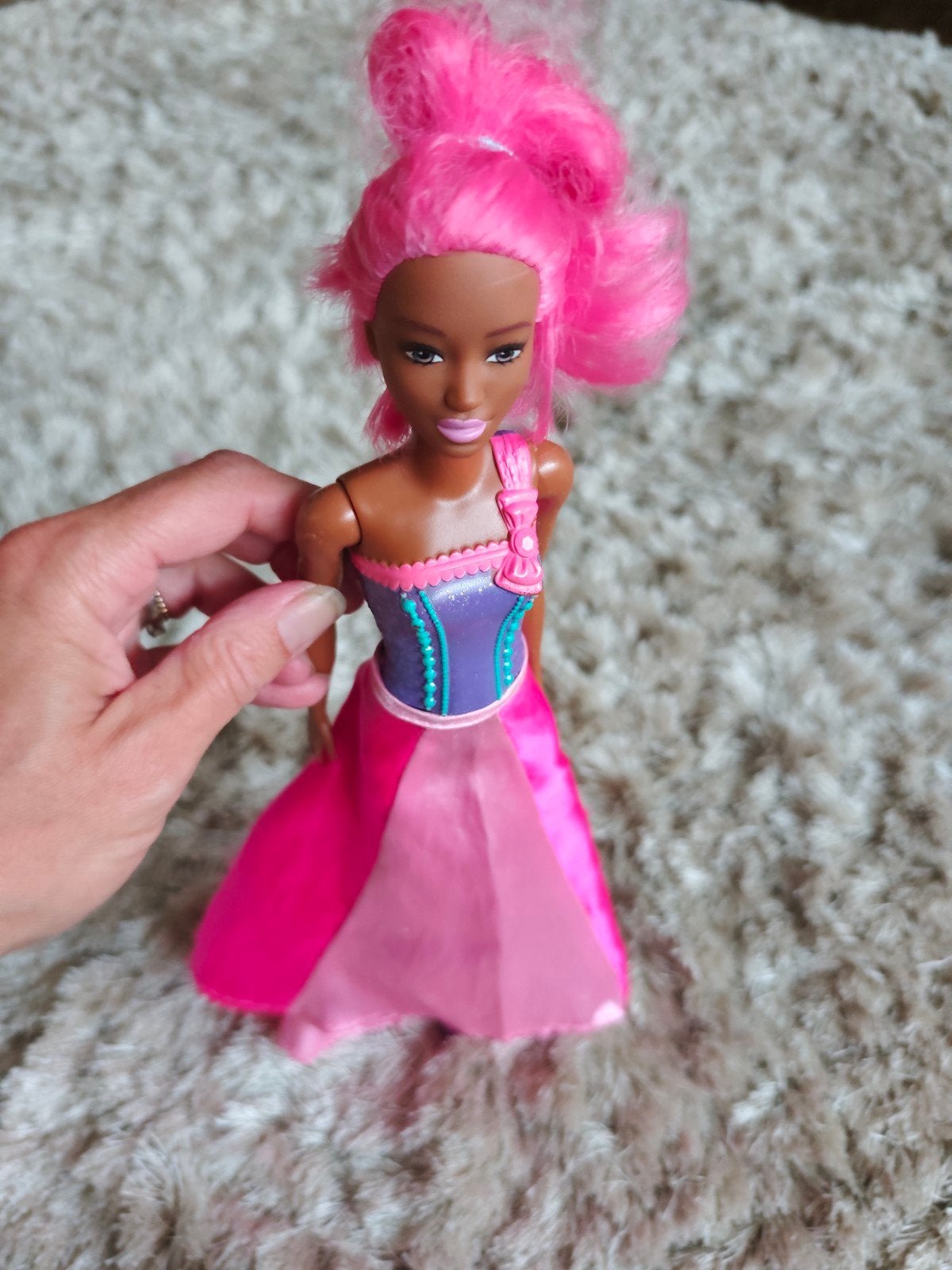 Barbie Dreamtopia pop met roze haar, Ophalen of Verzenden, Gebruikt, Barbie