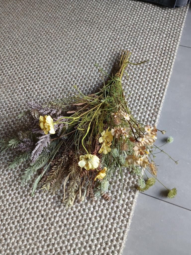 Kunstbloemen boeket, Huis en Inrichting, Binnen, Zijde, Ophalen of Verzenden, Zo goed als nieuw