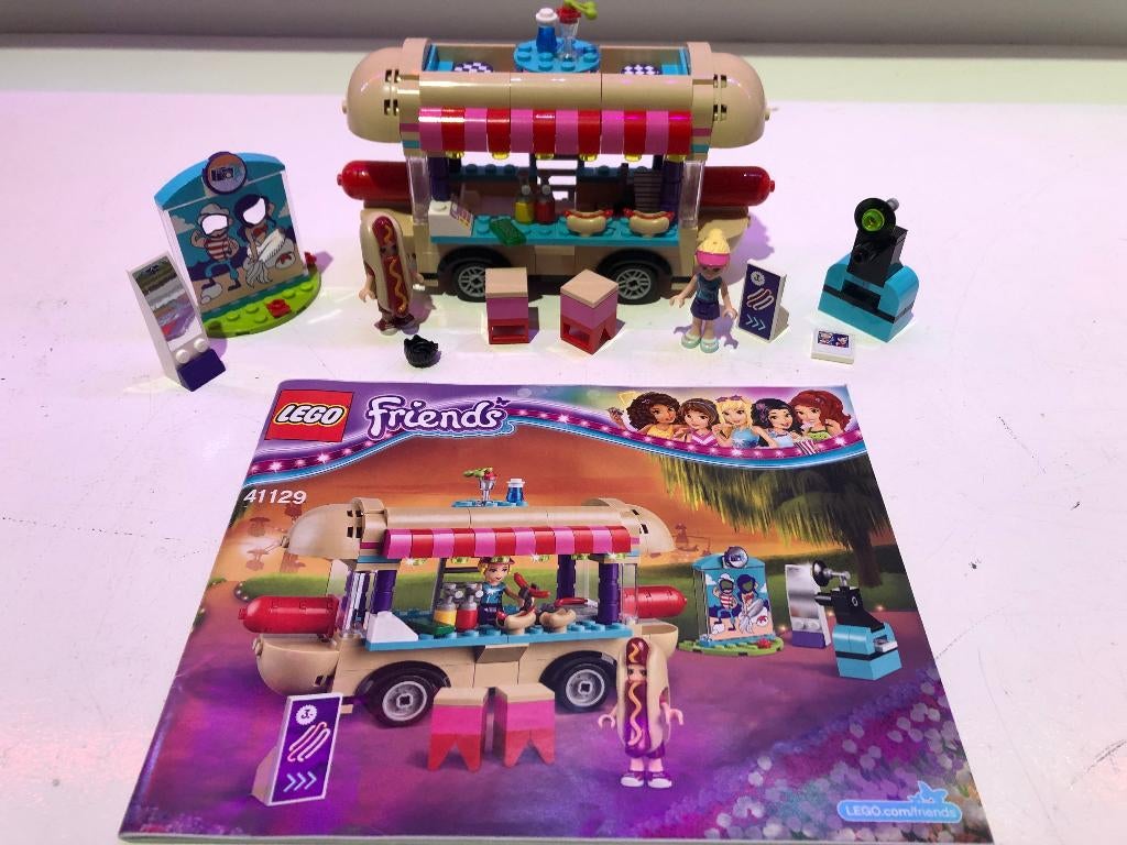 LEGO Friends Pretpark Hotdog-wagen - 41129, Ophalen of Verzenden, Gebruikt, Complete set, Lego