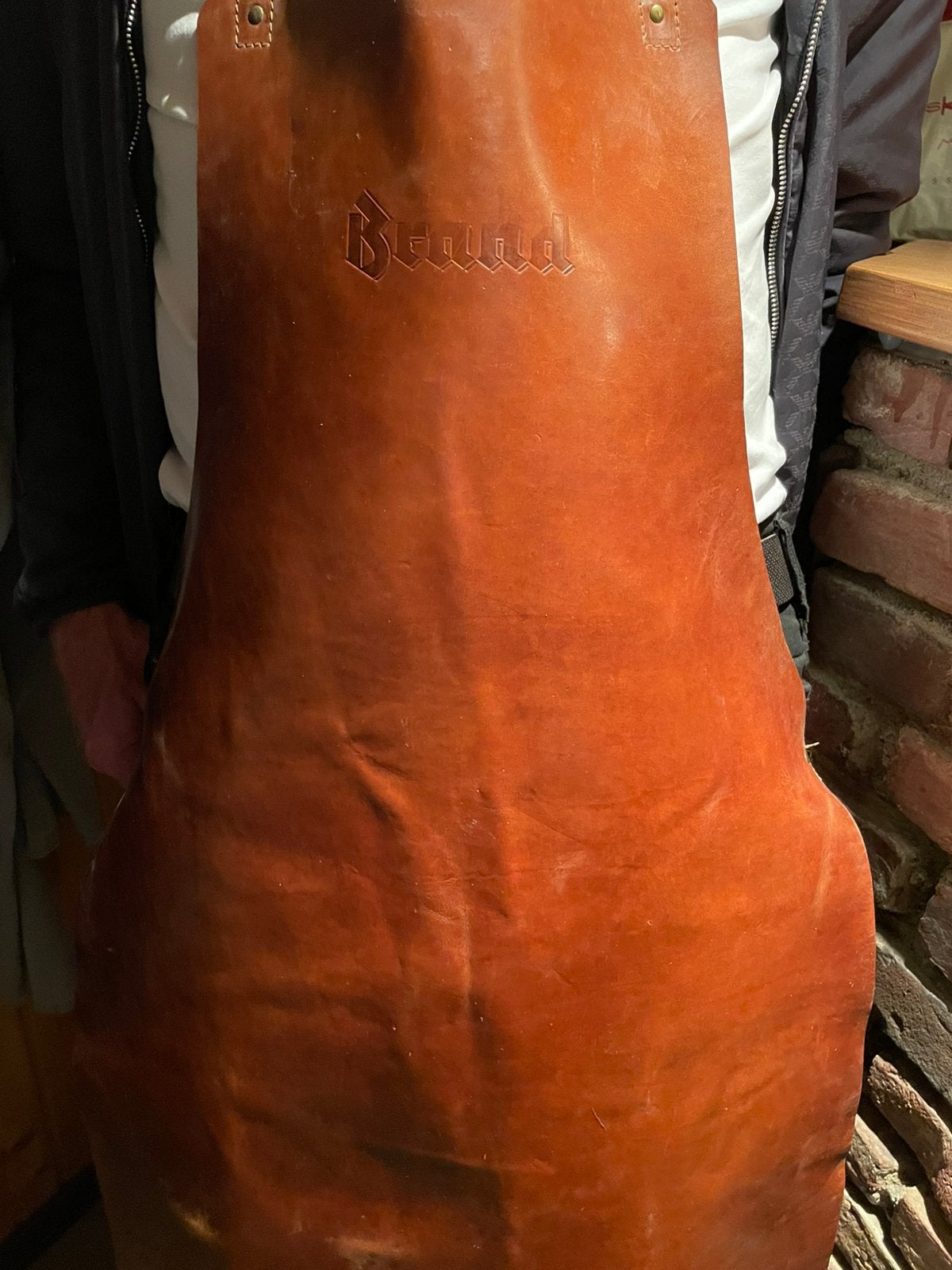 Originele leren Brand bier schort, Ophalen, Zo goed als nieuw