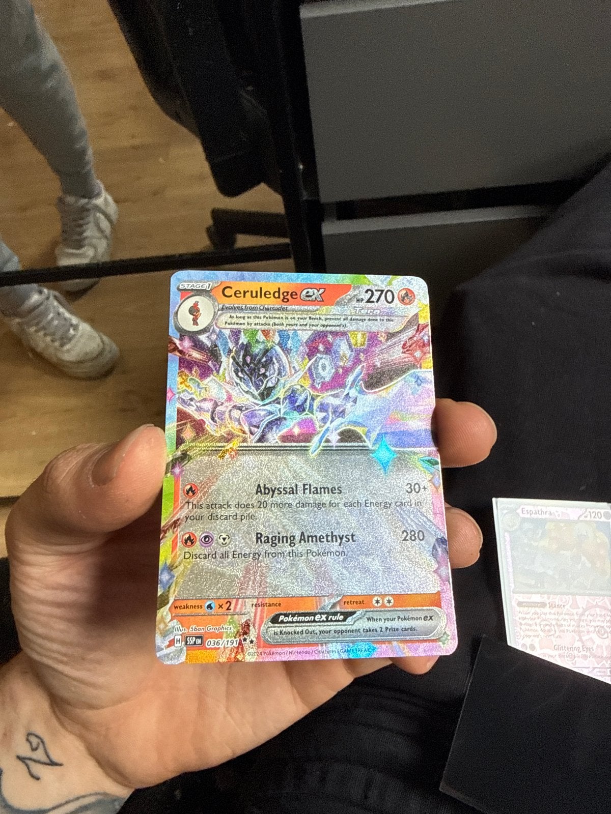 Ceruledge ex 030/197 Full Art Pokémon Kaart, Ophalen, Zo goed als nieuw, Losse kaart, Foil