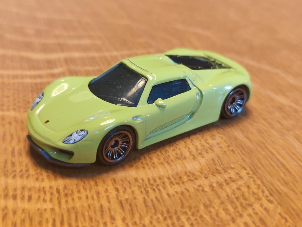 Matchbox Porsche 918 Spyder GROEN, Ophalen of Verzenden, Zo goed als nieuw, Auto