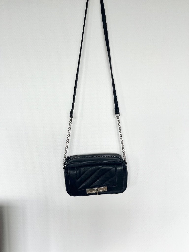 Quilted Crossbody Bag, Sieraden, Tassen en Uiterlijk, Ophalen of Verzenden, Zo goed als nieuw, Zwart, Schoudertasje