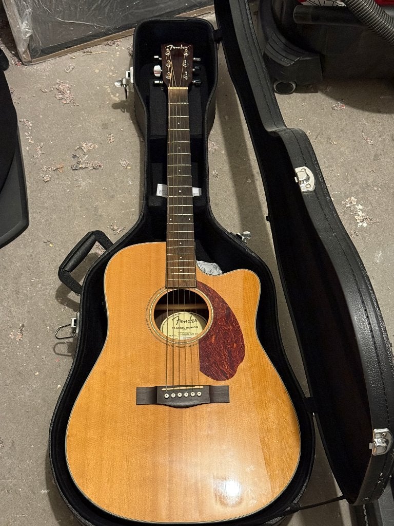 Fender CD-140SCE Nat, Ophalen, Gebruikt, Western- of Steelstringgitaar, Met koffer