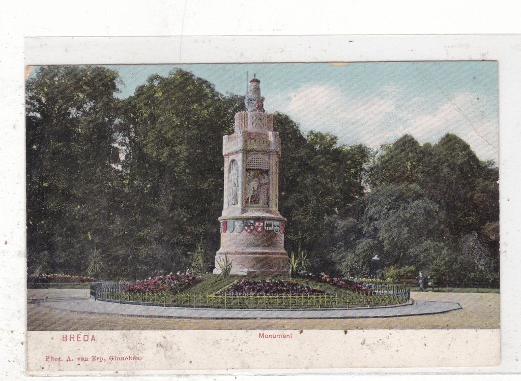 Breda-Monument 1906, Ophalen of Verzenden, Voor 1920, Gelopen, Noord-Brabant