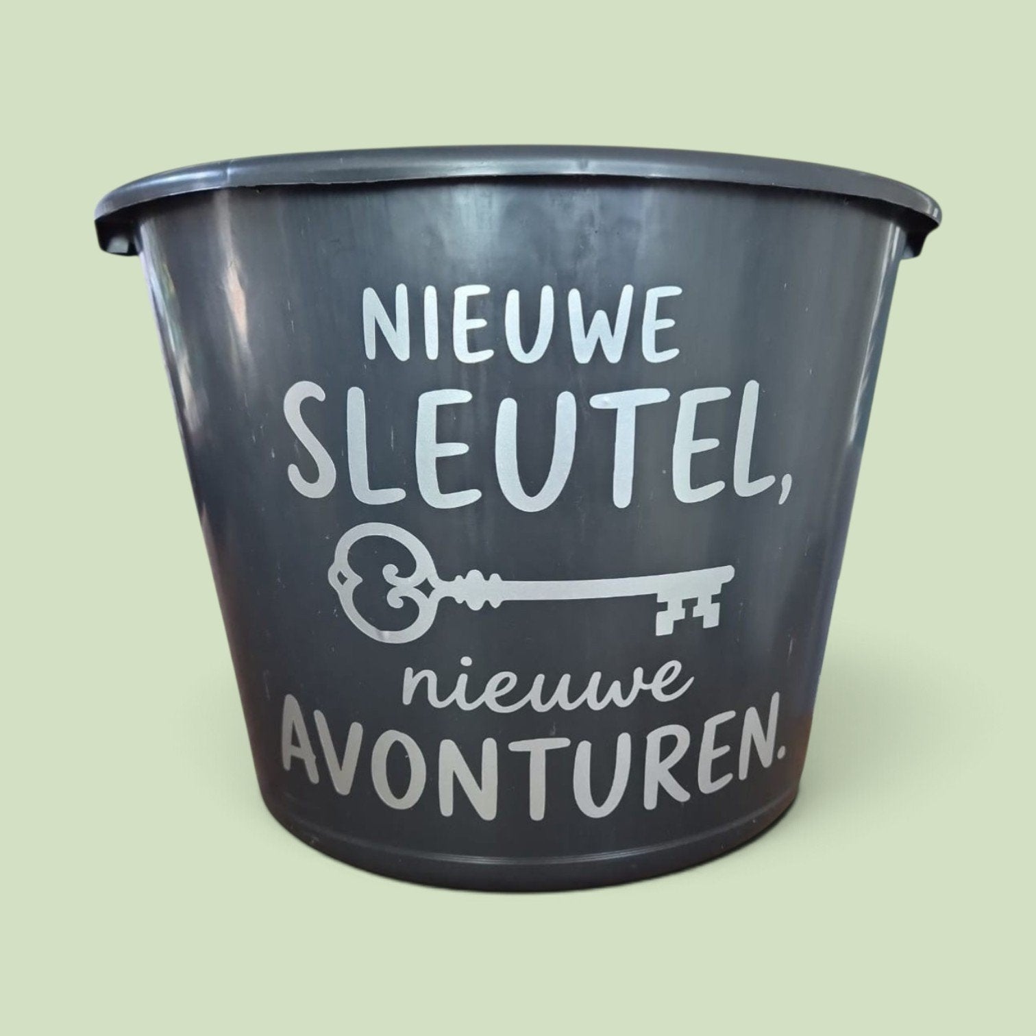 emmer met tekst, Ophalen of Verzenden, Nieuw, Kunststof, Met handgreep