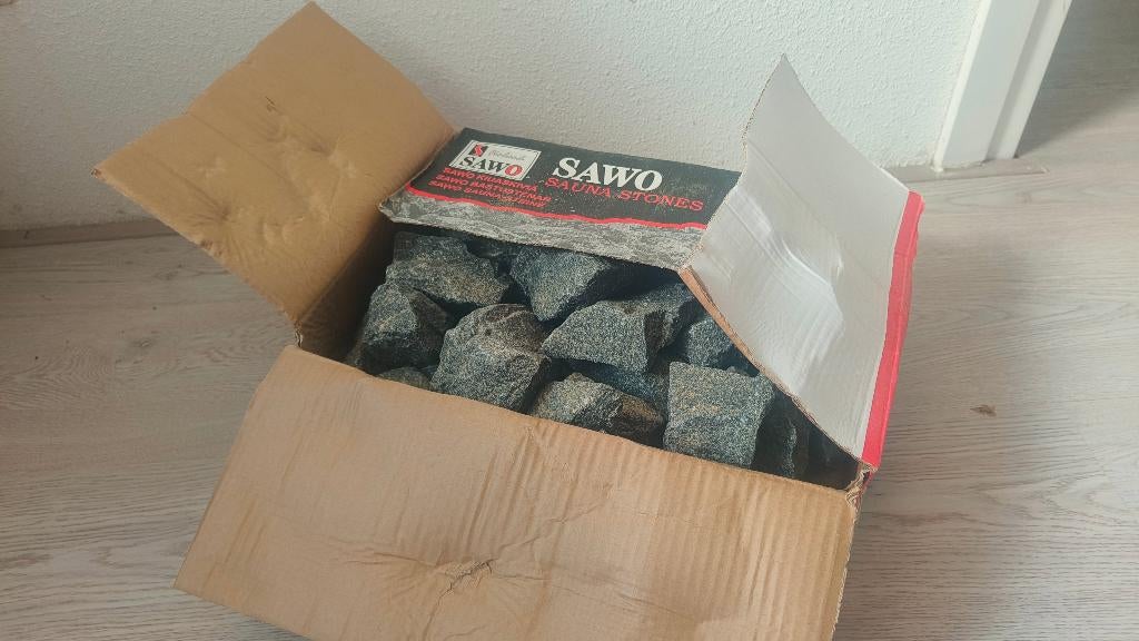 SAWO sauna stones / saunastenen 20 kg NIEUW, Ophalen, Nieuw, Vrijstaande haard