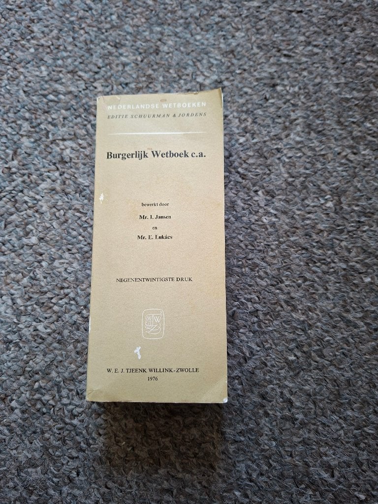 Burgerlijk Wetboek uit 1976, Gelezen, Verzenden, Nederland, Juridisch en Recht
