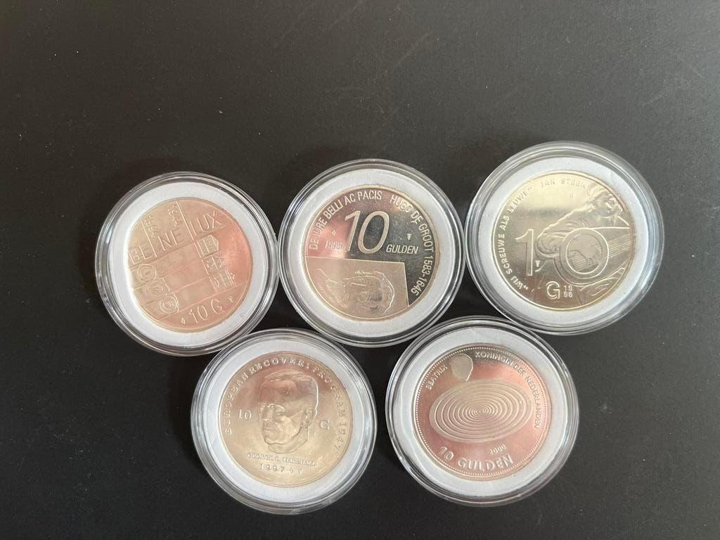 BEATRIX MOOIE SERIE 10 GULDEN   UNC  FOTO/ADV, Postzegels en Munten, Munten | Nederland, Koningin Beatrix, Zilver, 10 gulden, Verzenden