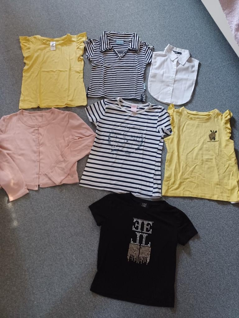 7 stuks meisjes kinderkleding mt 116/ 122/ 128, Ophalen of Verzenden, Zo goed als nieuw, Maat 116