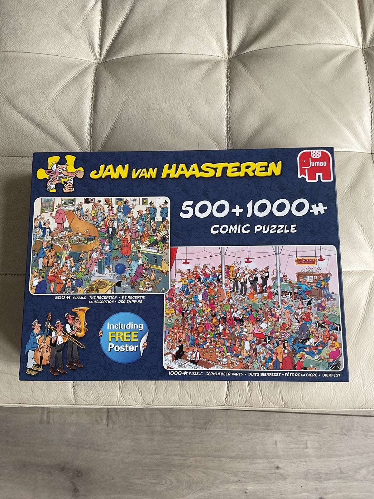 Jan van Haasteren Puzzel 500+1000 stukjes - Comic Puzzel, Hobby en Vrije tijd, Denksport en Puzzels, Ophalen, 500 t/m 1500 stukjes