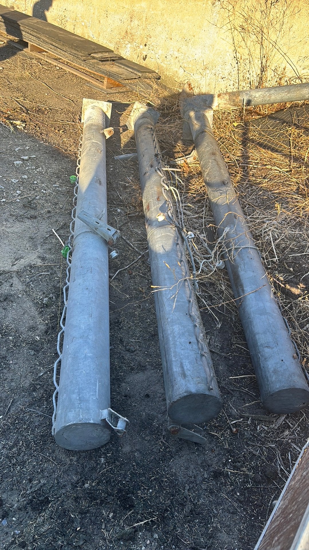 Dampalen / poortpalen, Ophalen, 250 cm of meer, Palen
