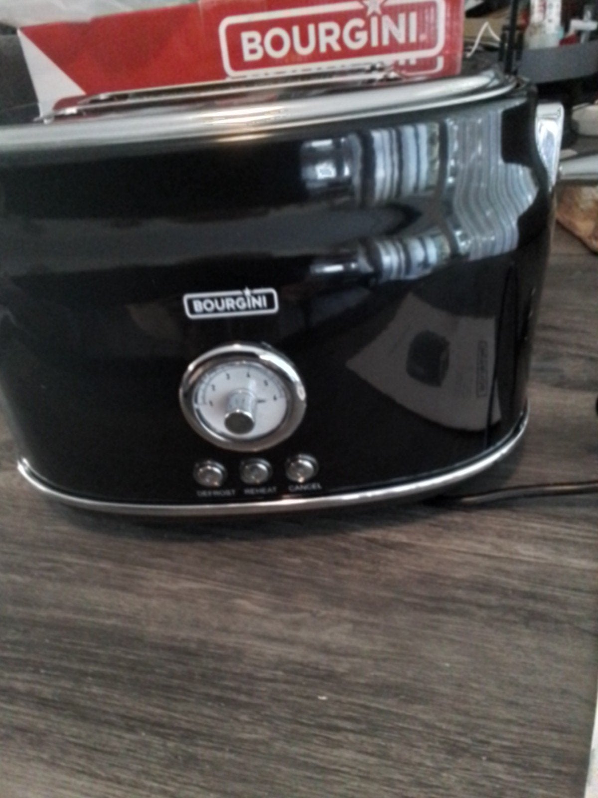 BOURGINI Retro Toaster Zwart - Nieuw in doos, Ophalen of Verzenden, Nieuw
