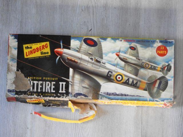 Lindberg 1/48 Supermarine Spitfire II Vintage, Overige merken, Gebruikt, Ophalen of Verzenden, Groter dan 1:72