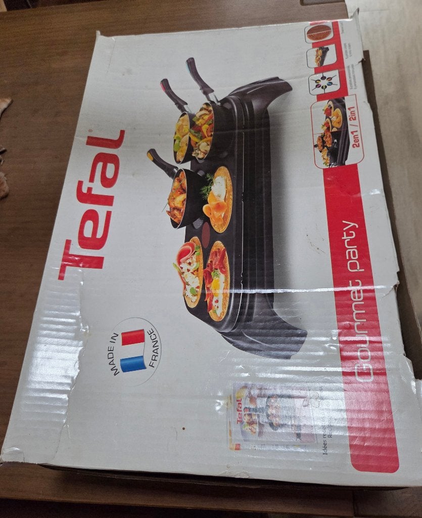 Tefal Gourmet Party Raclette/Crêpe Set, Overige materialen, Antiaanbaklaag, Overige typen, Ophalen of Verzenden