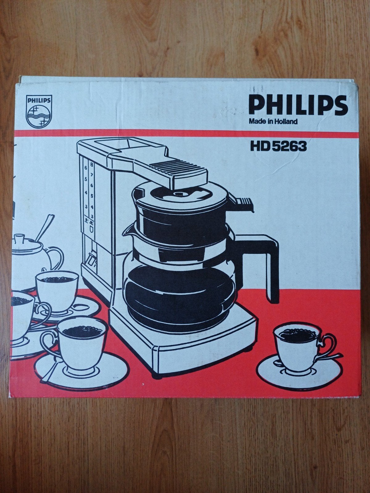 Philips HD5263 Koffiezetapparaat Jaren '80 - Nieuw in Doos, Gemalen koffie, Ophalen of Verzenden, 4 tot 10 kopjes, Koffiemachine