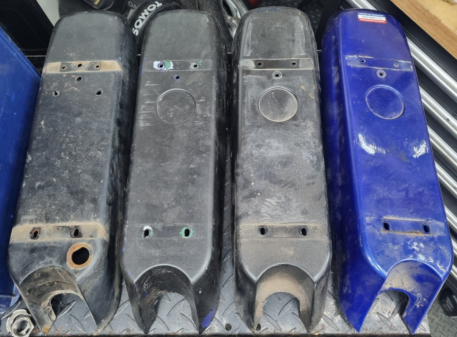 4x Tomos spatbord €10, Ophalen of Verzenden, Tomos, Tomos, Tomos
