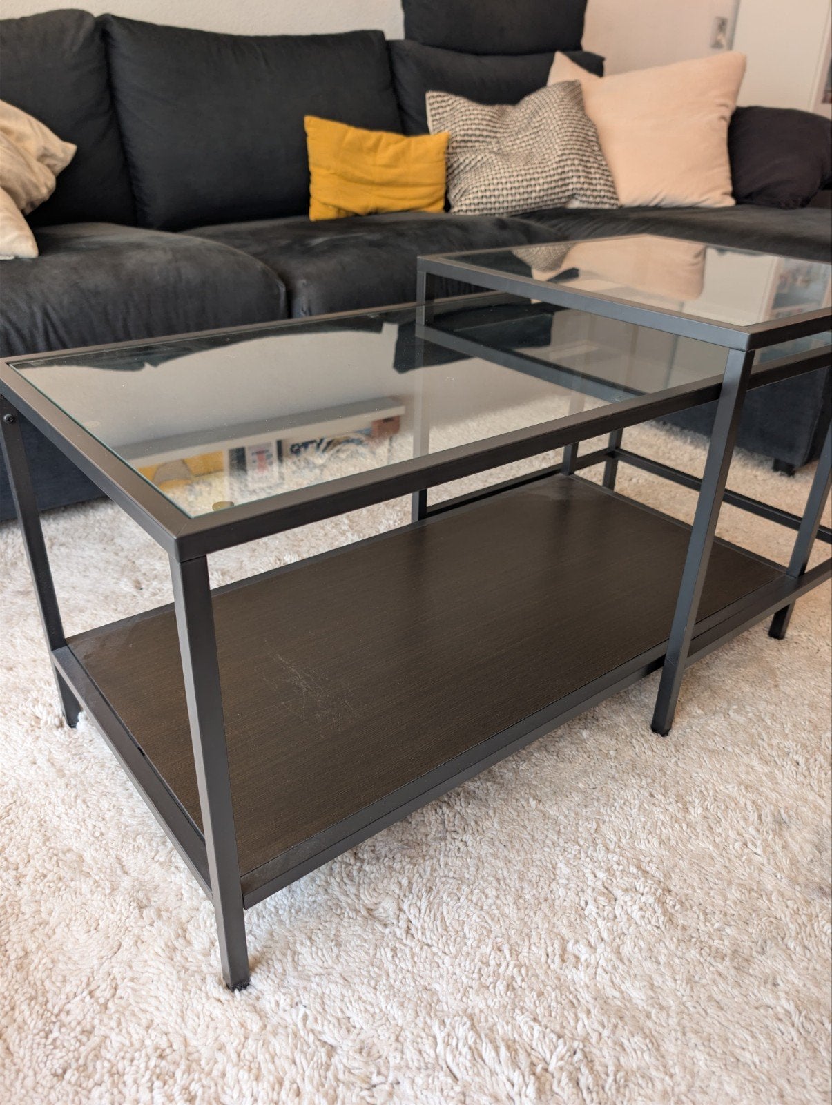 Ikea bijzettafel (VITTSJÖ), Ophalen, 50 tot 100 cm, Rond, 50 tot 100 cm