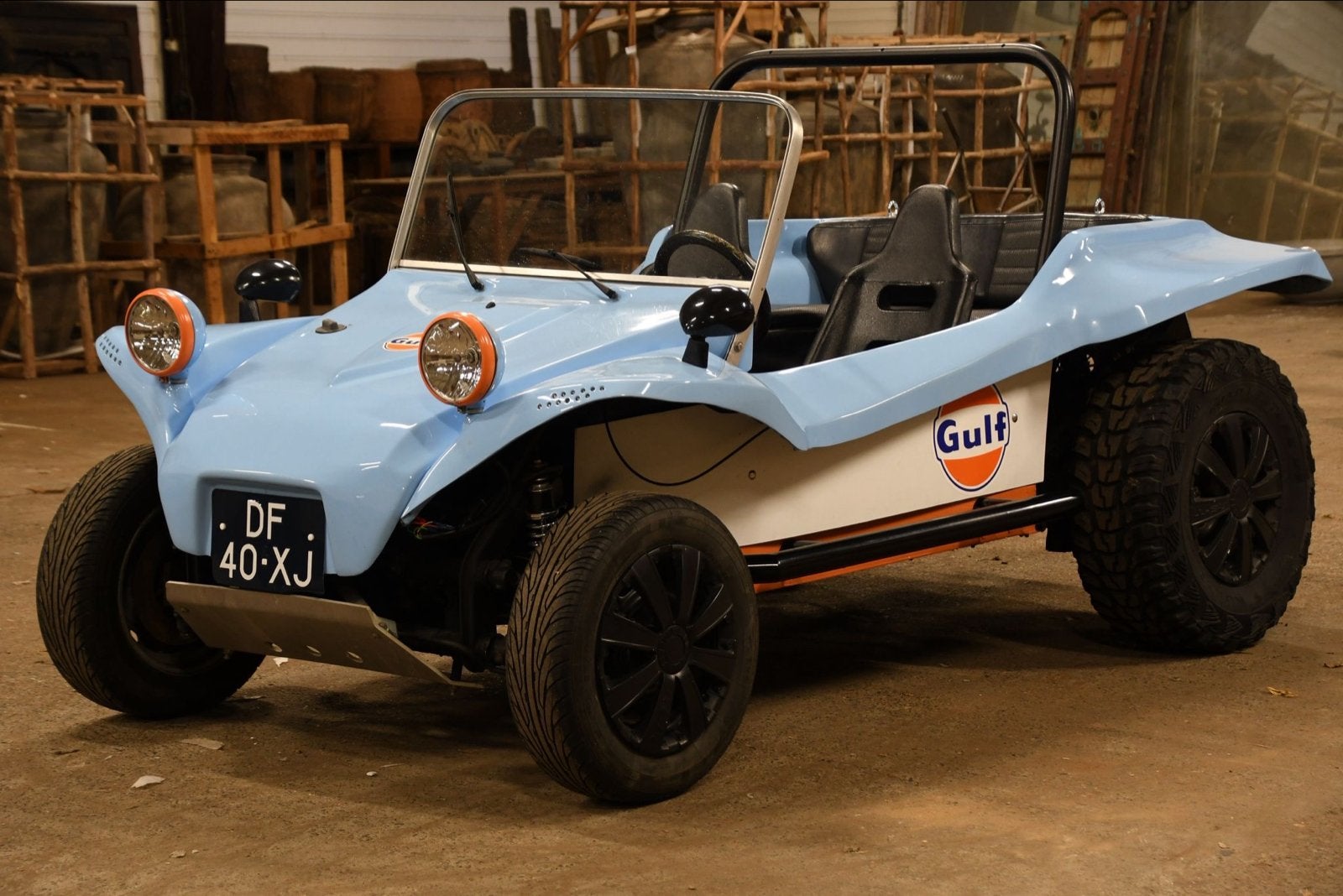VOLKSWAGEN BUGGY 1959 GULF SPECIAL, Auto's, Volkswagen, 600 kg, Achterwielaandrijving, Cabriolet, Blauw