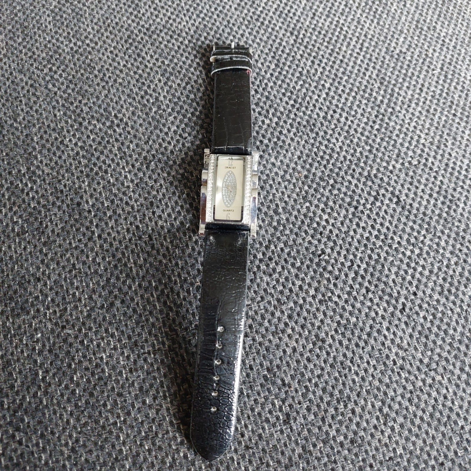 Ernest dameshorloge met strass, Overige merken, Staal, Polshorloge, Ophalen of Verzenden