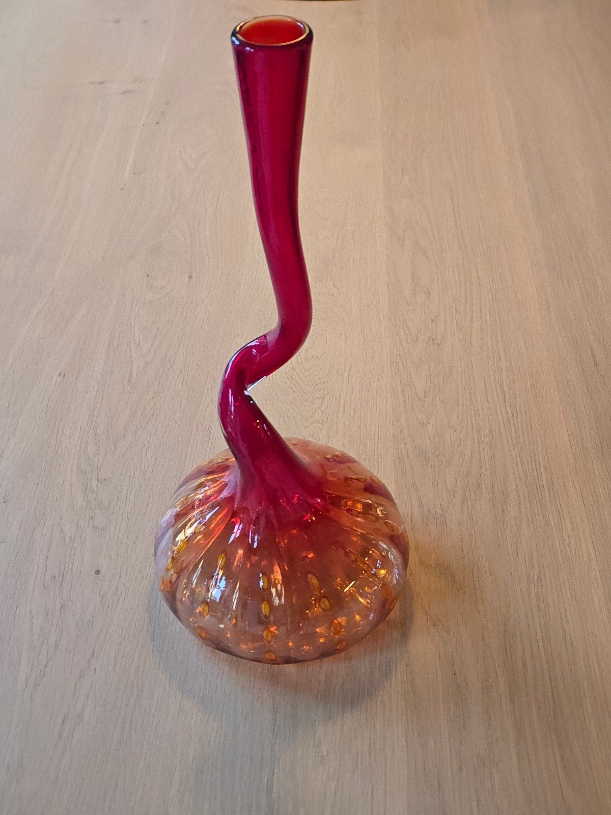 Antieke 50S Mid century Italiaanse murano vaas mondgeblazen, Ophalen of Verzenden