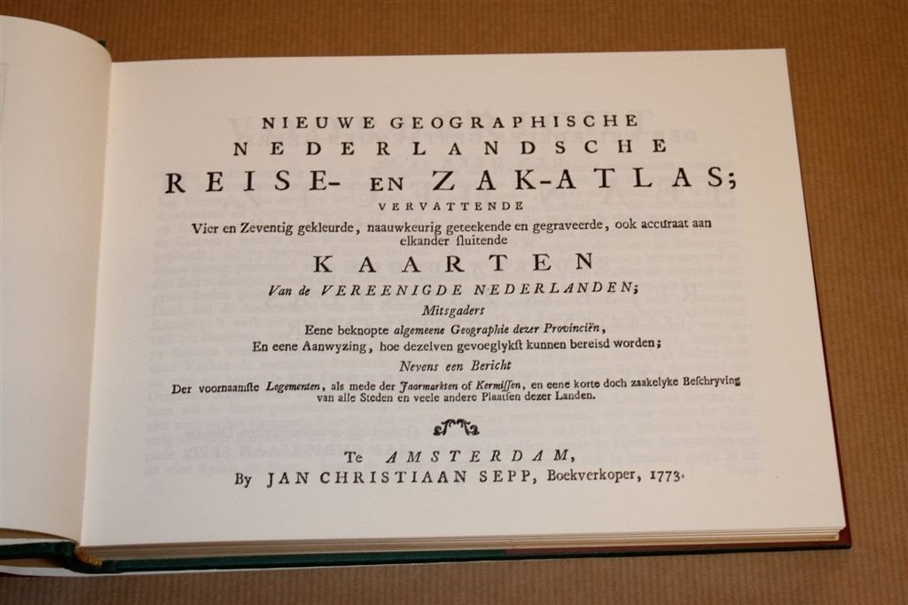 Reise- En Zakatlas — Facsimile Van Sepp 1773, Gelezen, Ophalen of Verzenden, Landkaart, 1800 tot 2000