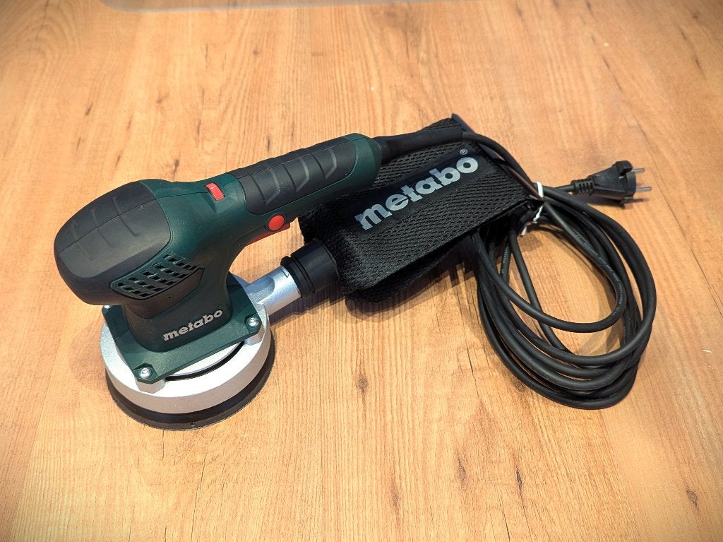 Metabo SXE 3125 excenterschuurmachine – 125 mm, Ophalen of Verzenden, Zo goed als nieuw, Minder dan 600 watt, Excentrische schuurmachine