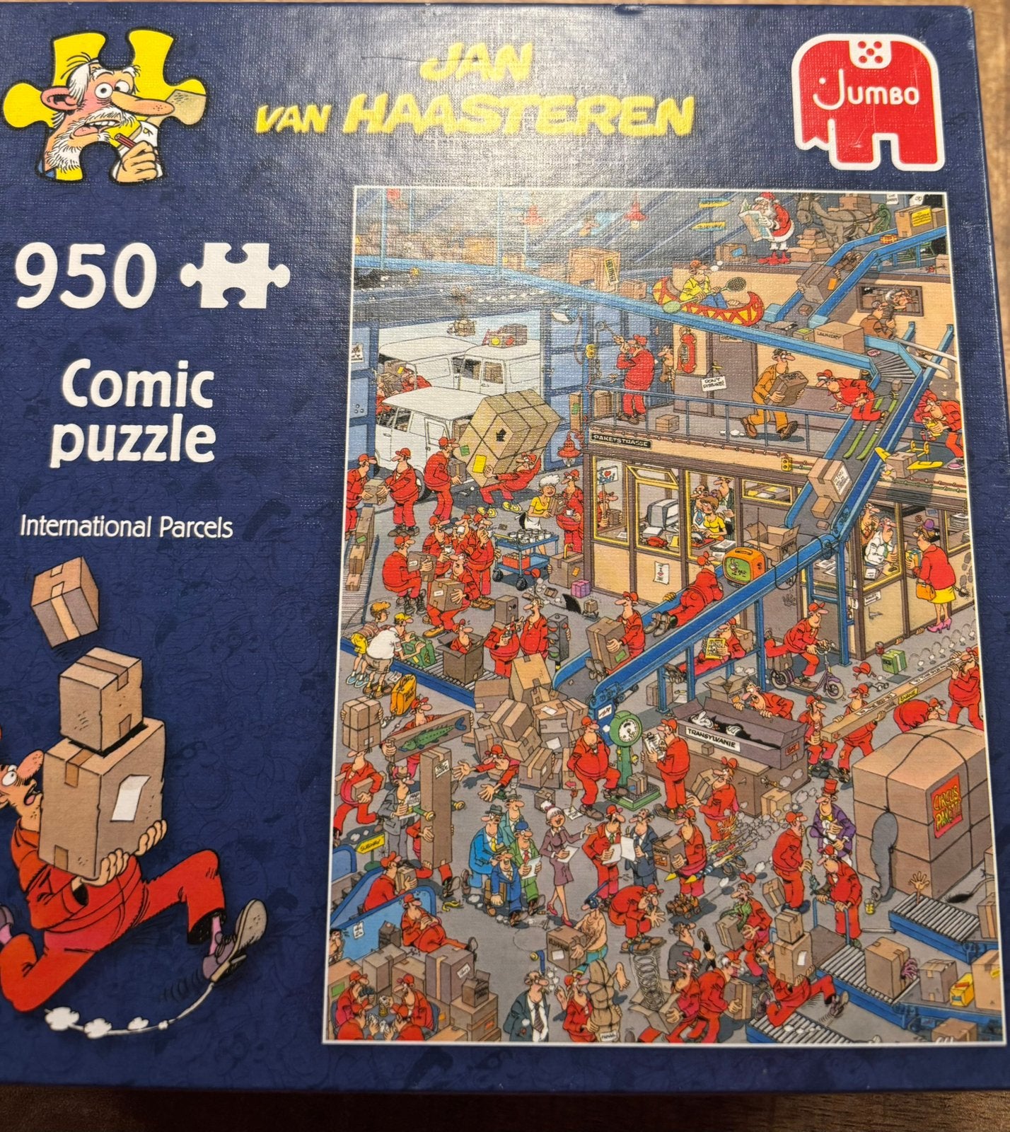 Jan van Haasteren puzzel International Parcels, Ophalen of Verzenden, 500 t/m 1500 stukjes, Zo goed als nieuw