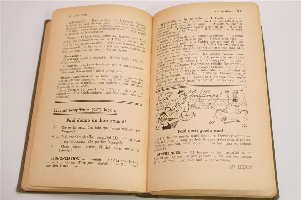 Frans Zonder Moeite — Vintage Taalcursus Assimil [1952], Ophalen of Verzenden, Gelezen