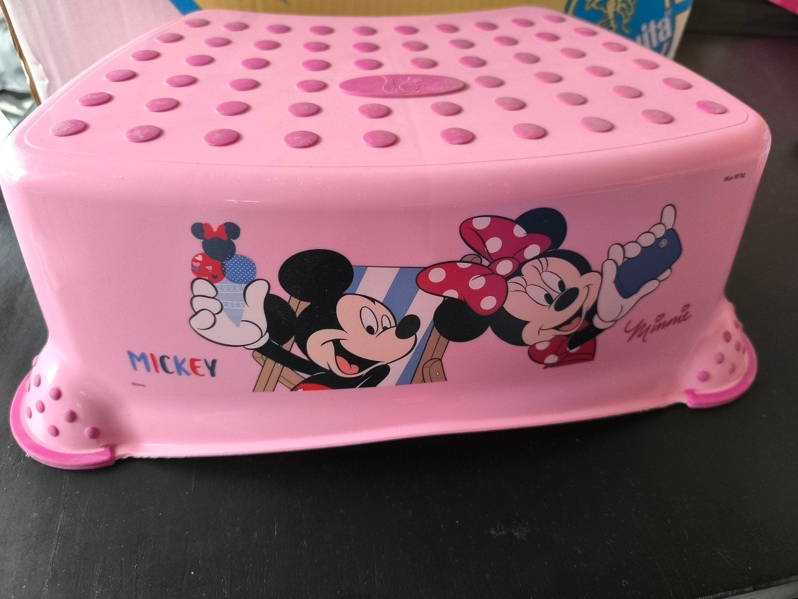 Roze kinderopstapje met Mickey en Minnie Mouse, Ophalen, Gebruikt