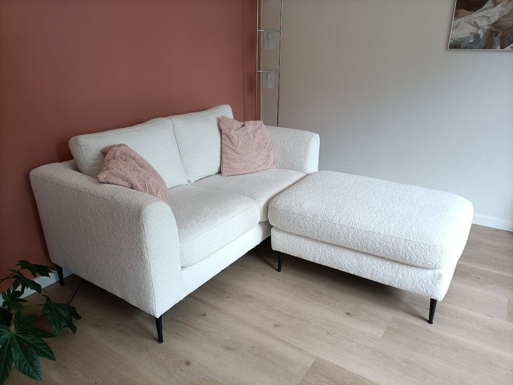 Tweezitsbank met hocker, Huis en Inrichting, Banken | Bankstellen, Ophalen, 150 tot 200 cm, Tweepersoons, 75 tot 100 cm