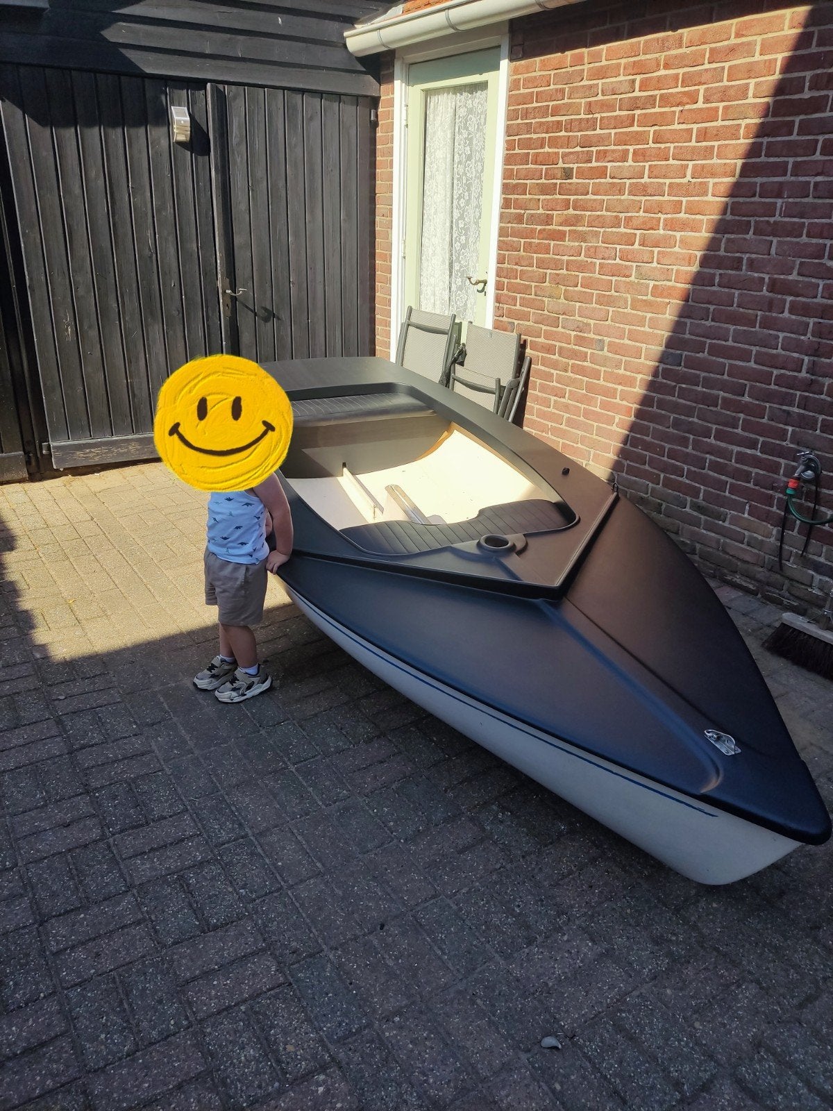 Visboot 3.87m met bankjes, Ophalen