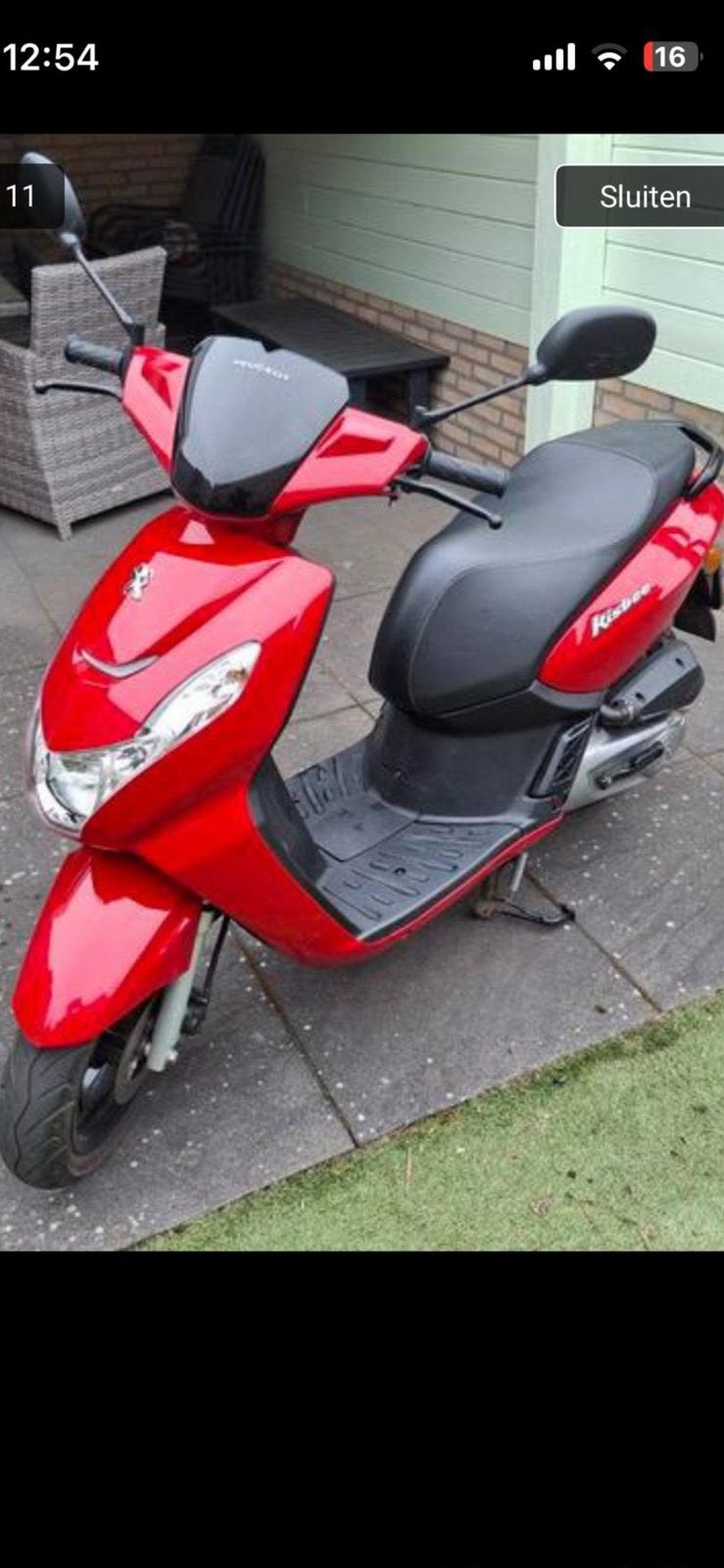 Peugeot kisbee 4 takt brom nieuw staat 2022, Fietsen en Brommers, Scooters | Peugeot, Ophalen of Verzenden, Zo goed als nieuw