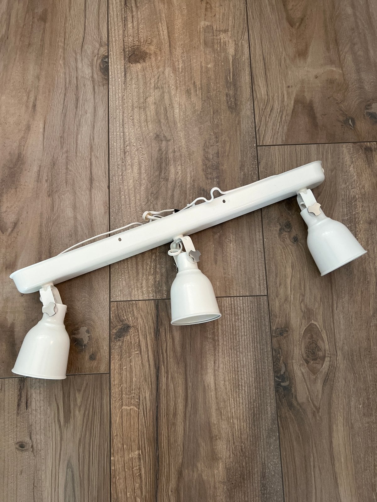 IKEA Hektar Plafondspot - Wit, 3-lichts, Ophalen, Gebruikt, Verstelbaar, Wit