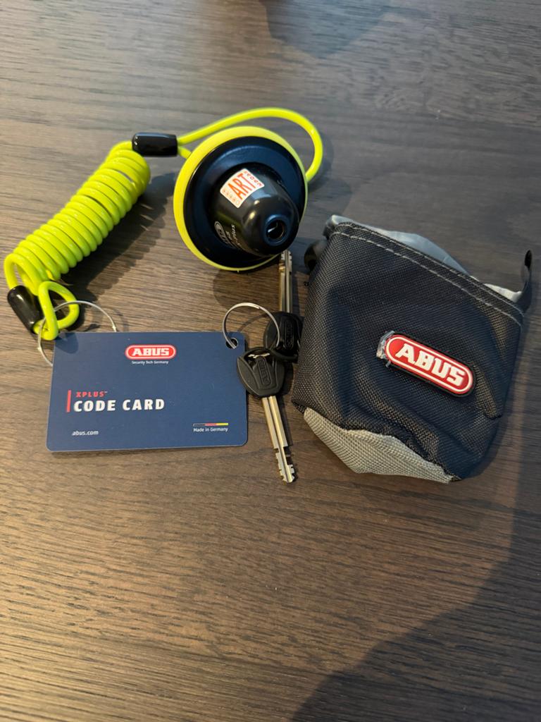 Abus Remschijfslot Motor - Victory X-Plus 68 ART 4062, Motoren, Ophalen of Verzenden, Zo goed als nieuw