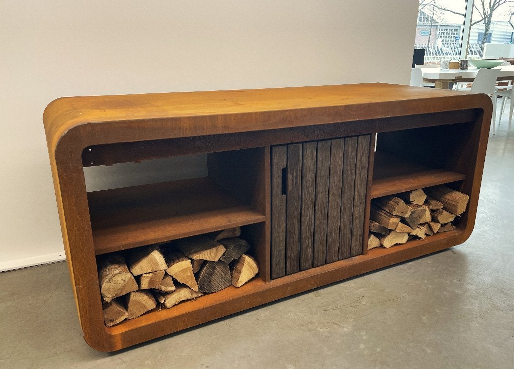 Cortenstaal onderstel, buitenkeuken, werktafel, Ophalen of Verzenden, Nieuw, Houtskool, Vrijstaand