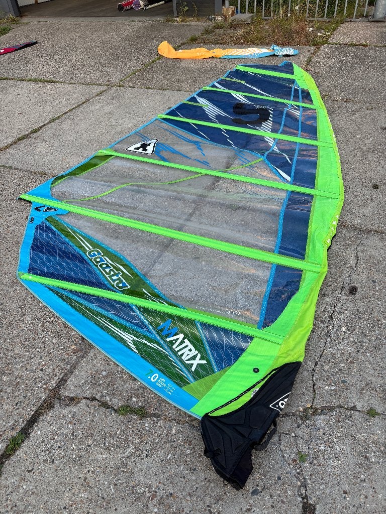 Gaastra Matrix 7.0 Windsurfzeil - Zo goed als nieuw, Watersport en Boten, Windsurfen, Ophalen, Gaastra, 6.5 m² tot 8 m², Zo goed als nieuw