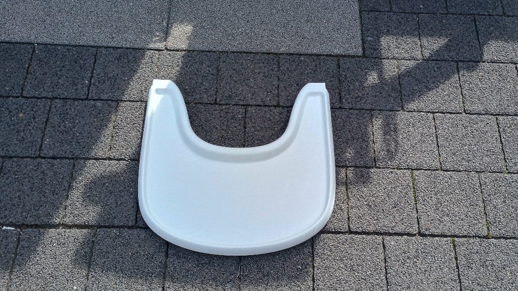 Stokke Tafelblad wit/beige, Ophalen of Verzenden, Gebruikt, Meegroeistoel, Afneembaar eetblad