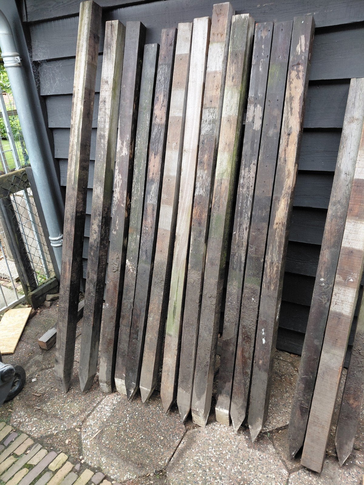 Azobe palen, Tuin en Terras, Palen, Balken en Planken, Ophalen of Verzenden, Zo goed als nieuw, 250 cm of meer, Palen