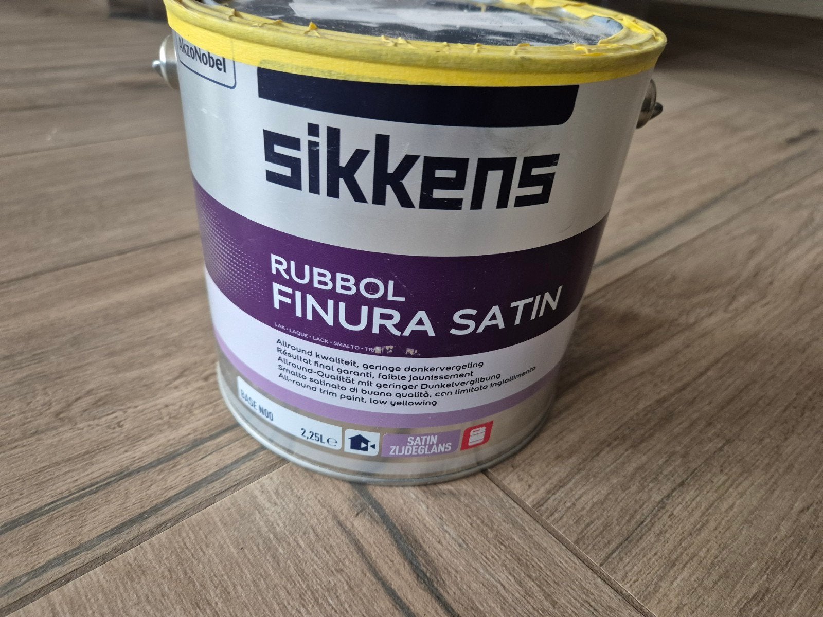 Sikkens Rubbol Finura Satin Gitzwart RAL 9005 - 2.5L, Ophalen, Zwart, Nieuw, Verf